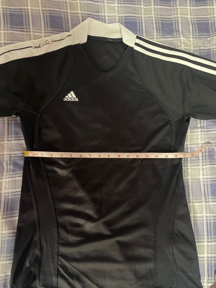 Adidas adipure Climacool Black Shirt (Category: Activewear) located in Taguig. Submitted by johnhb (Listing ID 1217351208, Image 2). Description: Three striped life MOP: Gcash MOD: Lalamove from BGC (No COD!).