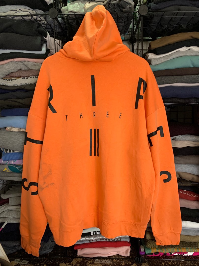 ADIDAS THREE STRIPES SPELLOUT ZIPPER HOODIE Men s Fashion Tops