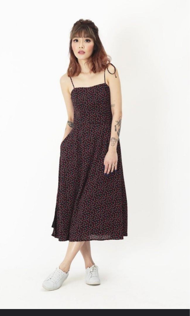 Aforarcade Brandi Cherry Spag Dress, Women's Fashion, Dresses & Sets