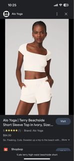 Alo terry high-waist beachside short