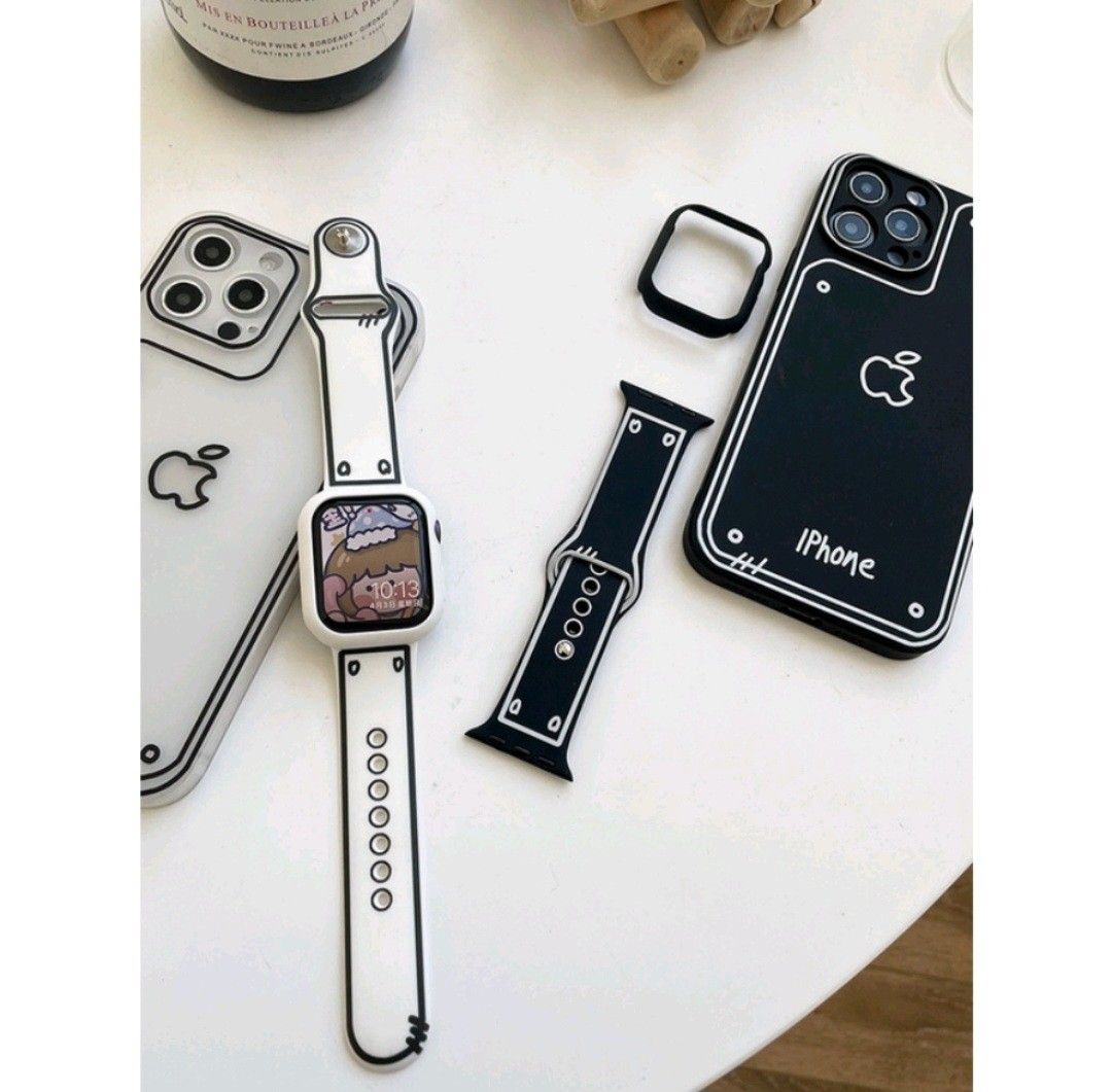 Apple Watch Cartoon Graffiti Design Strap Case for Series 2 3 4