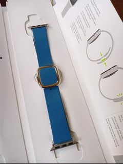 Apple watch leather modern buckle blue L 38/40/41 L