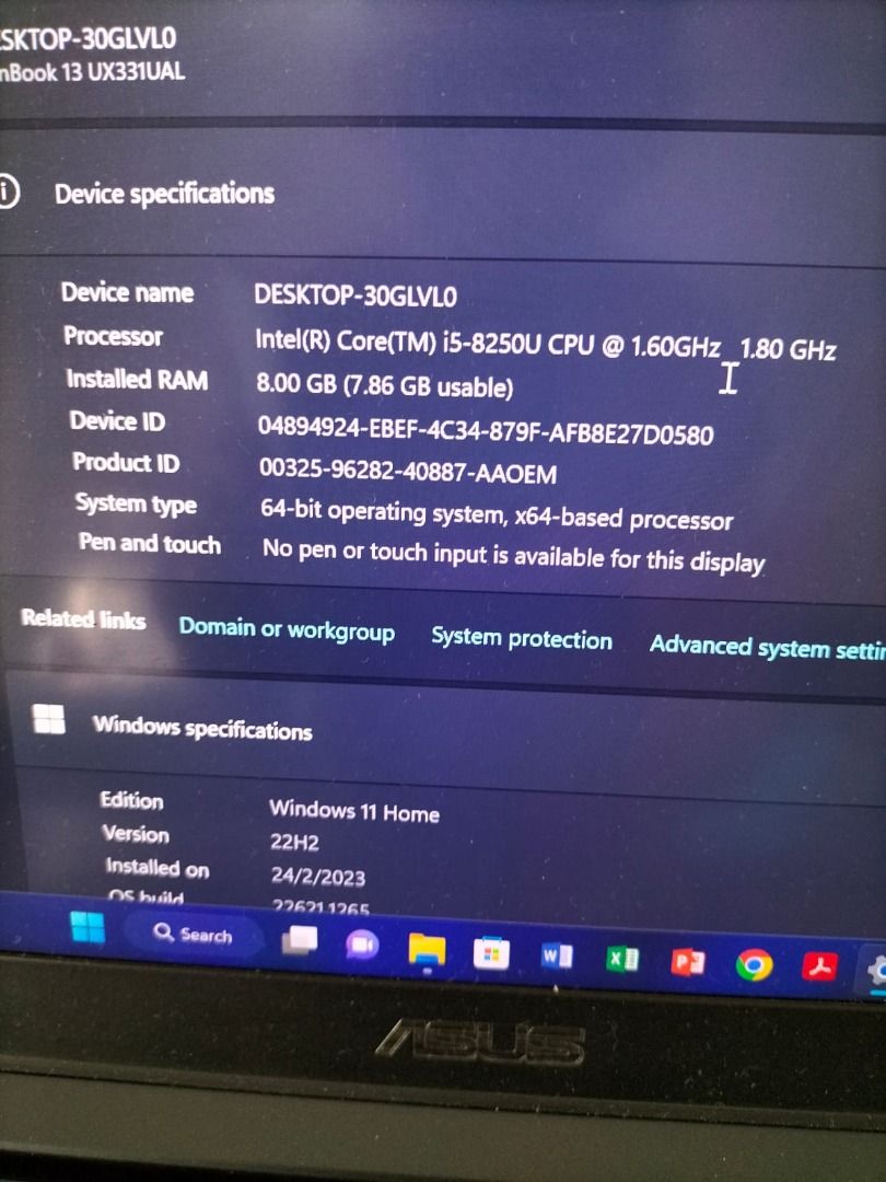 Asus ZenBook 13 UX331 (Webcam Faulty)