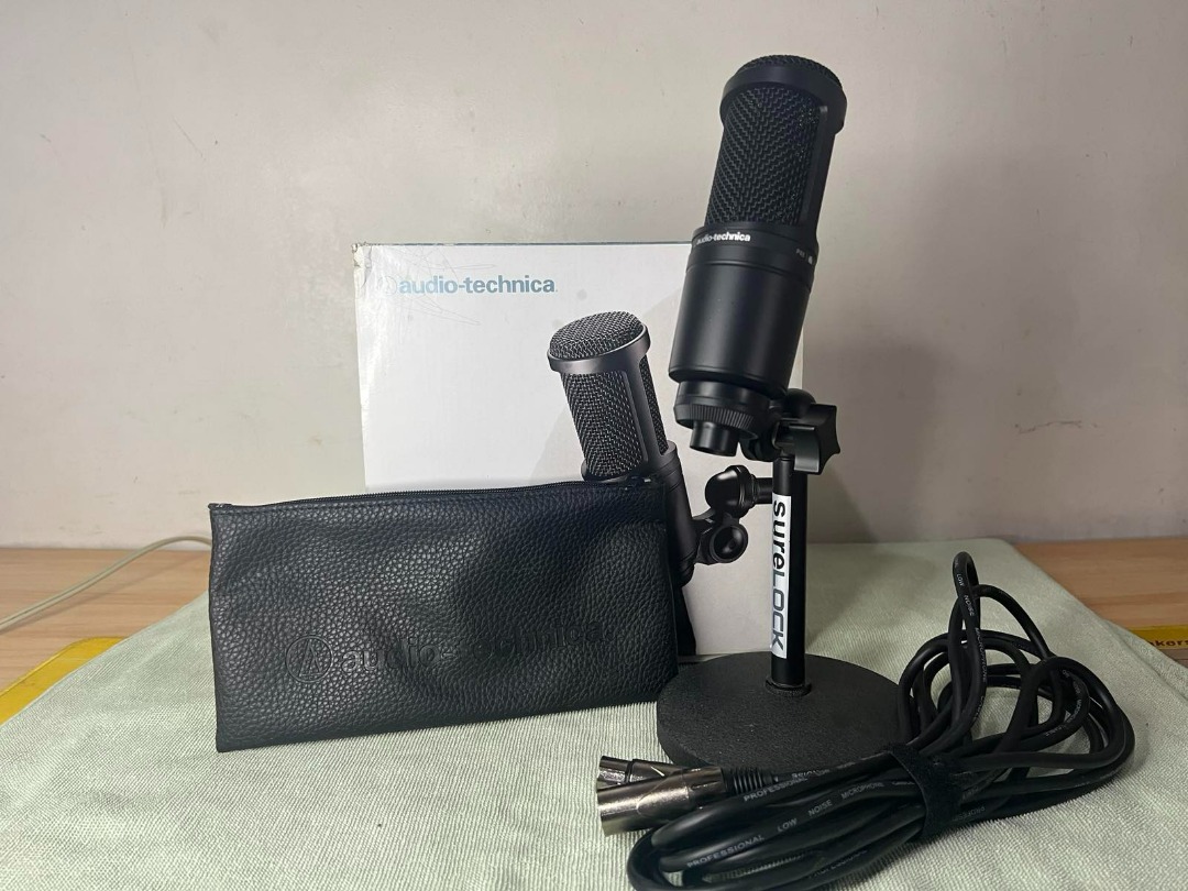 Audio-technica AT2020 Cardiod Condenser Microphone with HQ microphone ...