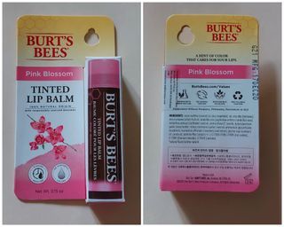 Authentic Burt's Bees Tinted Lipbalm (Pink Blossom)
