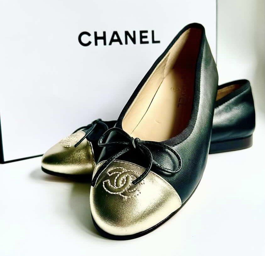 Authentic Chanel Flats Shoes size 37C, Luxury, Sneakers & Footwear on  Carousell
