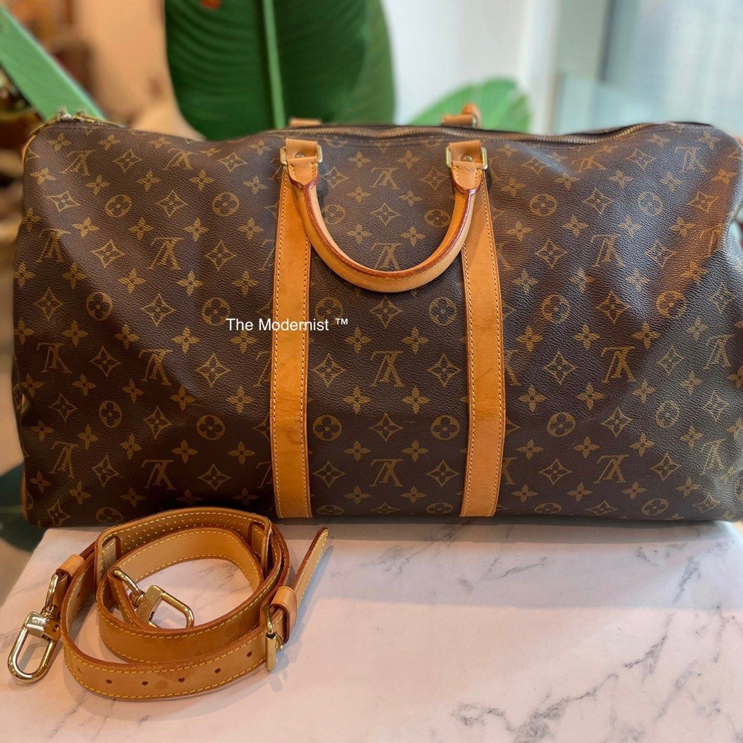 Louis Vuitton Keepall 55 Monogram Sans Shoulder Strap Pre-Owned