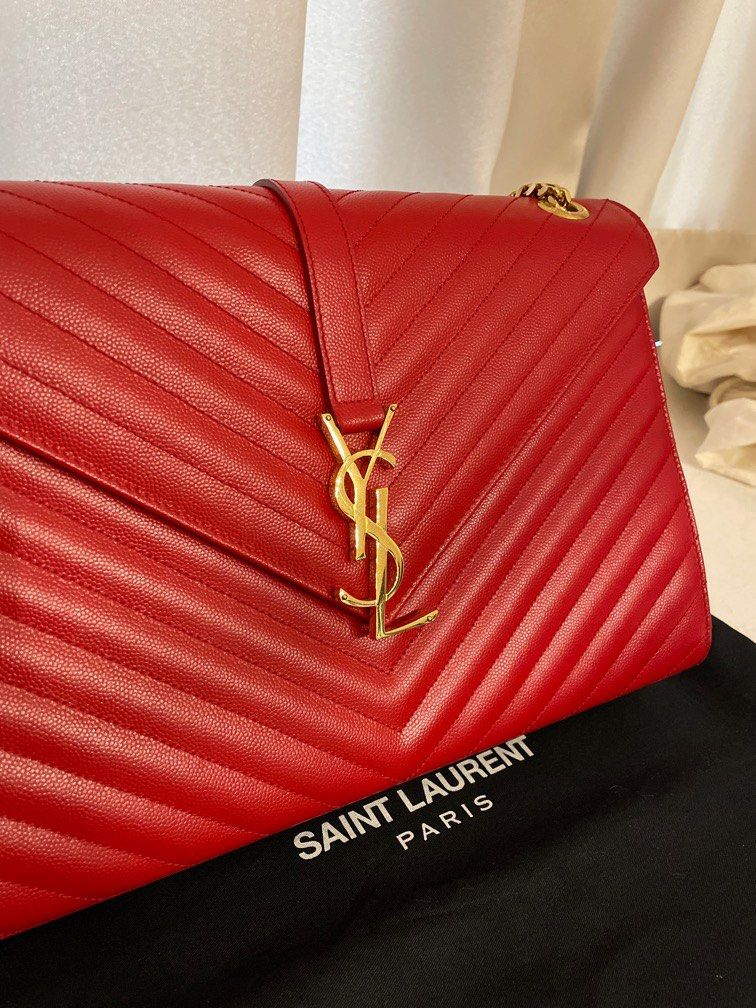 Authentic Ysl Envelope Bag, Luxury, Bags & Wallets On Carousell