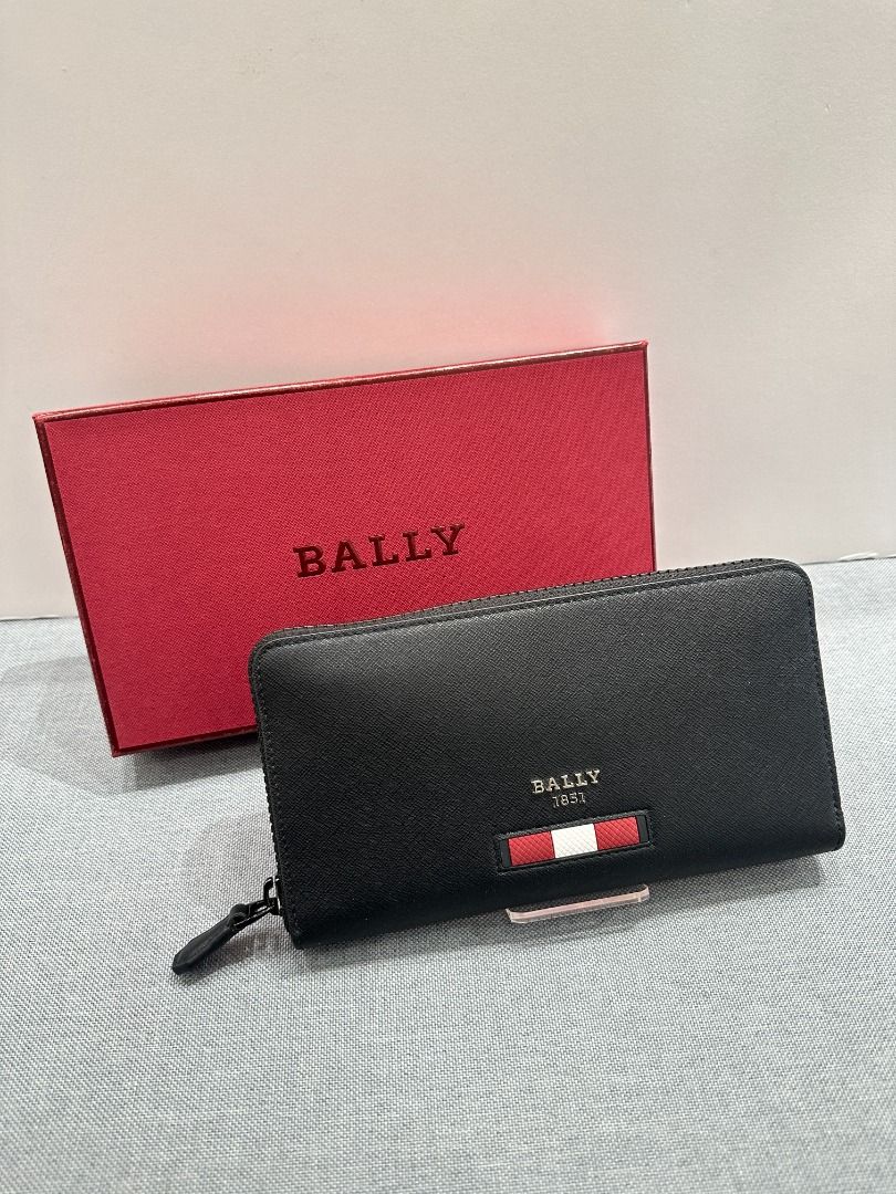 Bally Recycled Leather Travel Wallet In Black 6238963-F106, 名牌