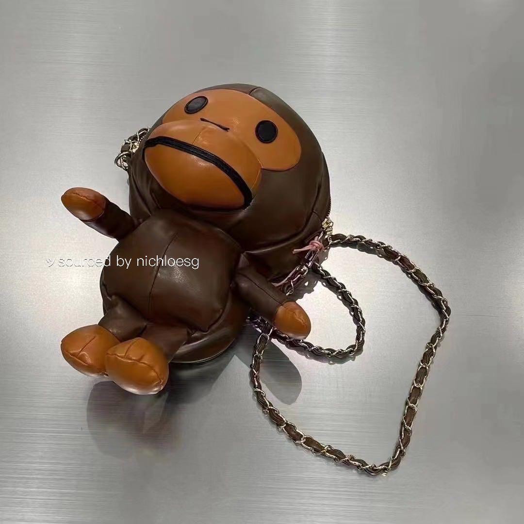 BAPE Plush Doll Daypack Milo Brown - US