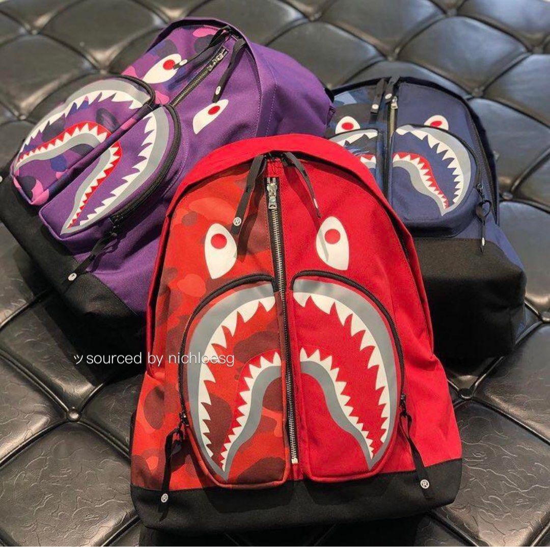 BAPE Color Camo Shark Day Backpack Navy