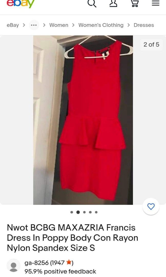 BCBG poppy bodycon dress (Category: Dresses) located in Agoncillo. Submitted by gavsandrix (Listing ID 1217855860, Image 1). Description: bcbg large on tag but runs smAll.
