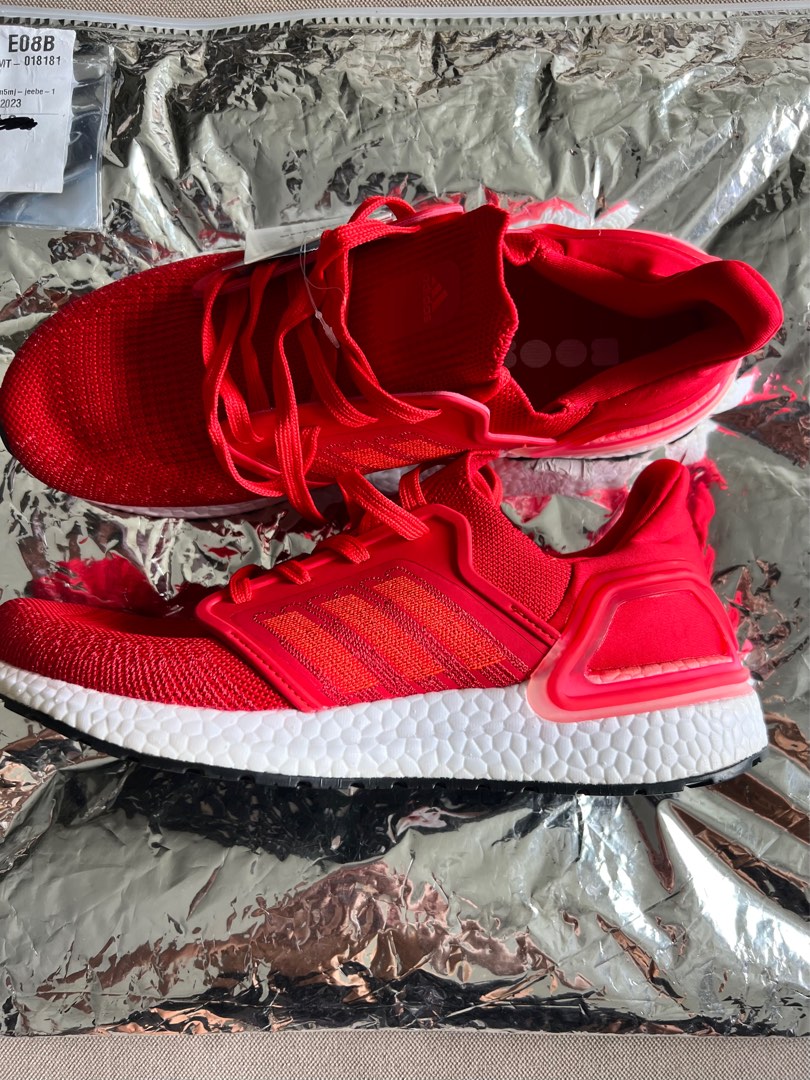 All red adidas hot sale high tops