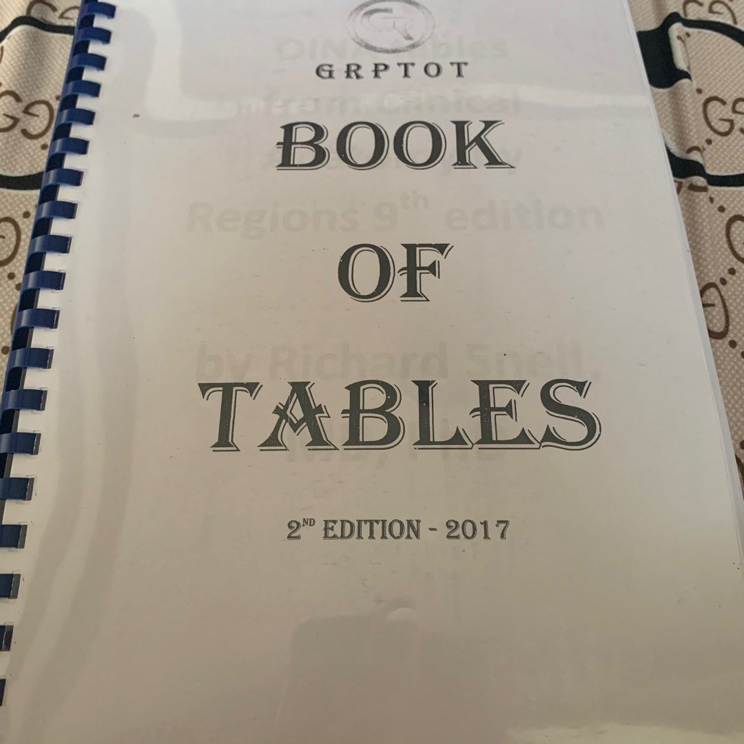 Book of Tables, Hobbies & Toys, Books & Magazines, Assessment Books on