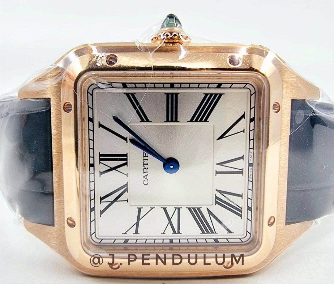 BRAND NEW Cartier De Santos Dumont Large Quartz Rose Gold. Ref WGSA0021