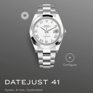 Brand New Full Set Rolex Datejust Oyster 41mm Oystersteel White Dial Roman Numerals