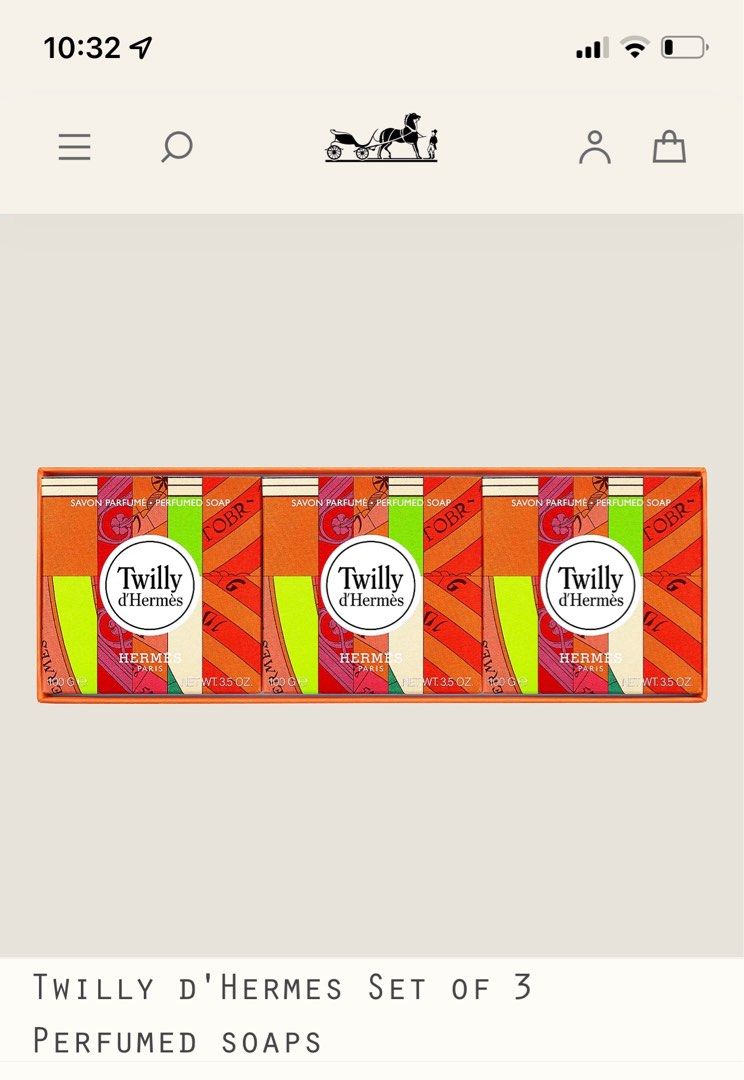 Hermes top twilly soap