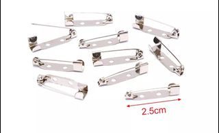 Brooch base catch bar pins, 2.5cm- 50pcs