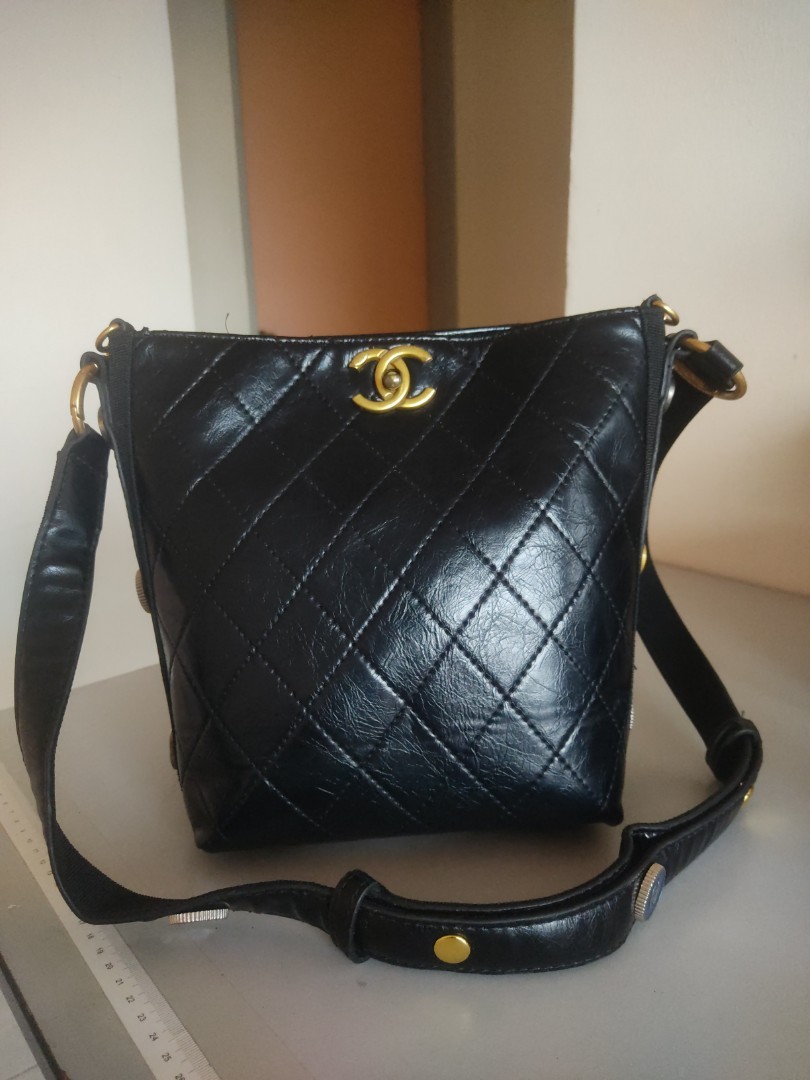 Chanel bucket sling bag, Luxury, Bags & Wallets on Carousell