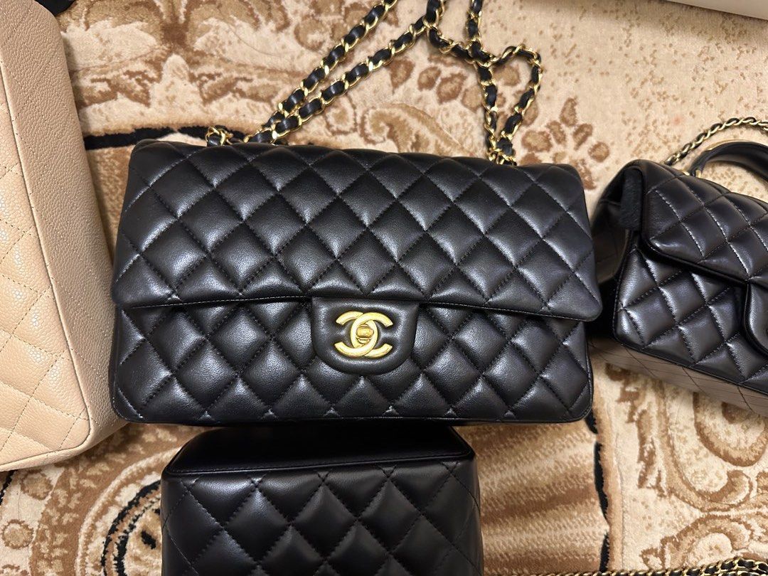 Chanel classic flap medium lamb skin gold hardware, Luxury, Bags & Wallets  on Carousell