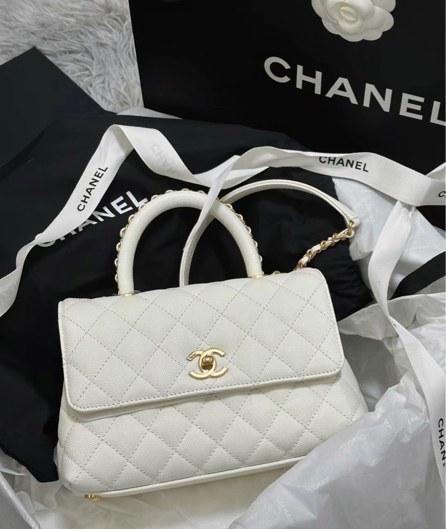 White coco hotsell chanel bag