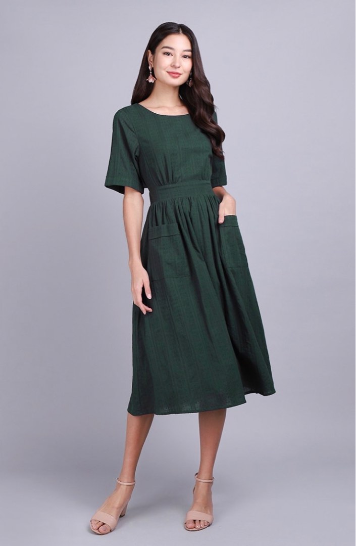 Chloe dress - Forest green main image 0