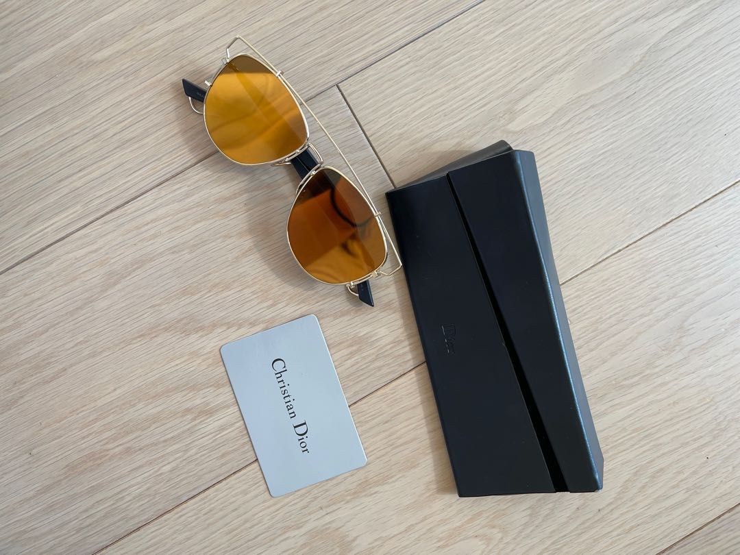 Christian Dior Technological Sunglasses Gold, 女裝, 手錶及配件