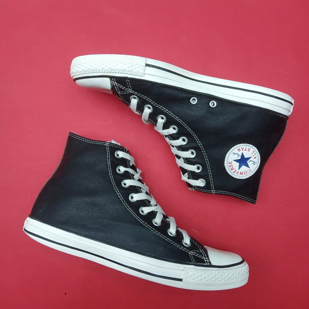 Converse kulit pink online