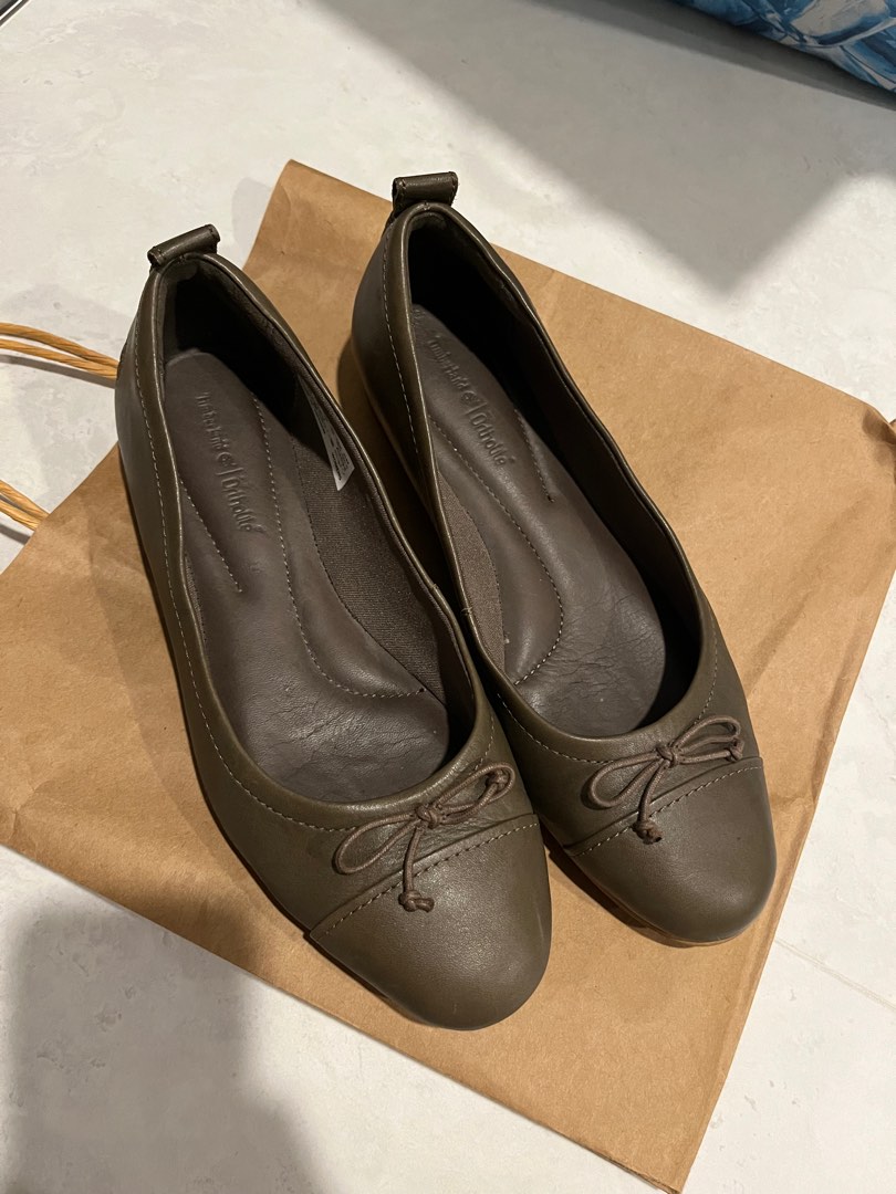Army green flats on sale