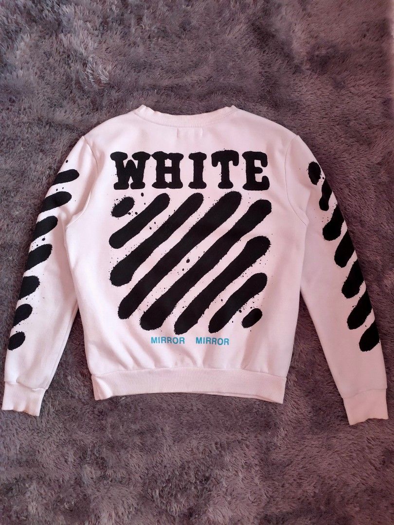 Off white spray crewneck outlet