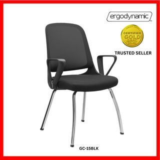 CUL-Ergodynamic GC-15 Mid Back Mesh Conference Office Chair with armrests, Desk Chair, Staff Chair, Meeting Chair, Computer Chair, Guest Chair