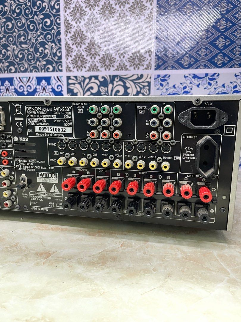 Denon AVR2807 Amplifier AV Receiver NO REMOTE, Audio, Soundbars