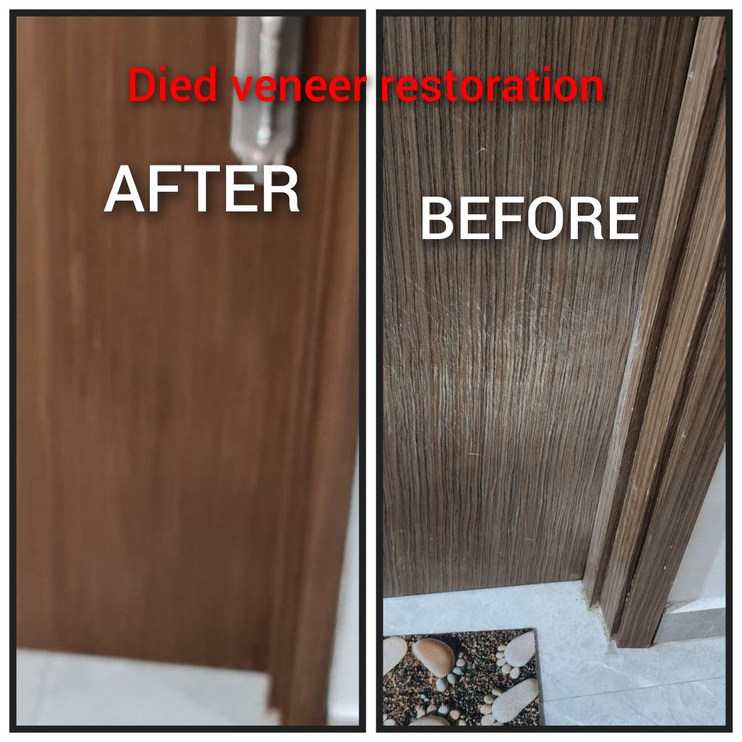 Door Sanding varnishing Door painting Door Refurbishing service HDB