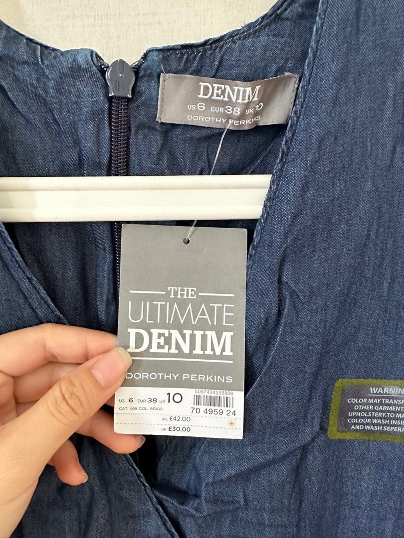 Dorothy perkins denim dress clearance