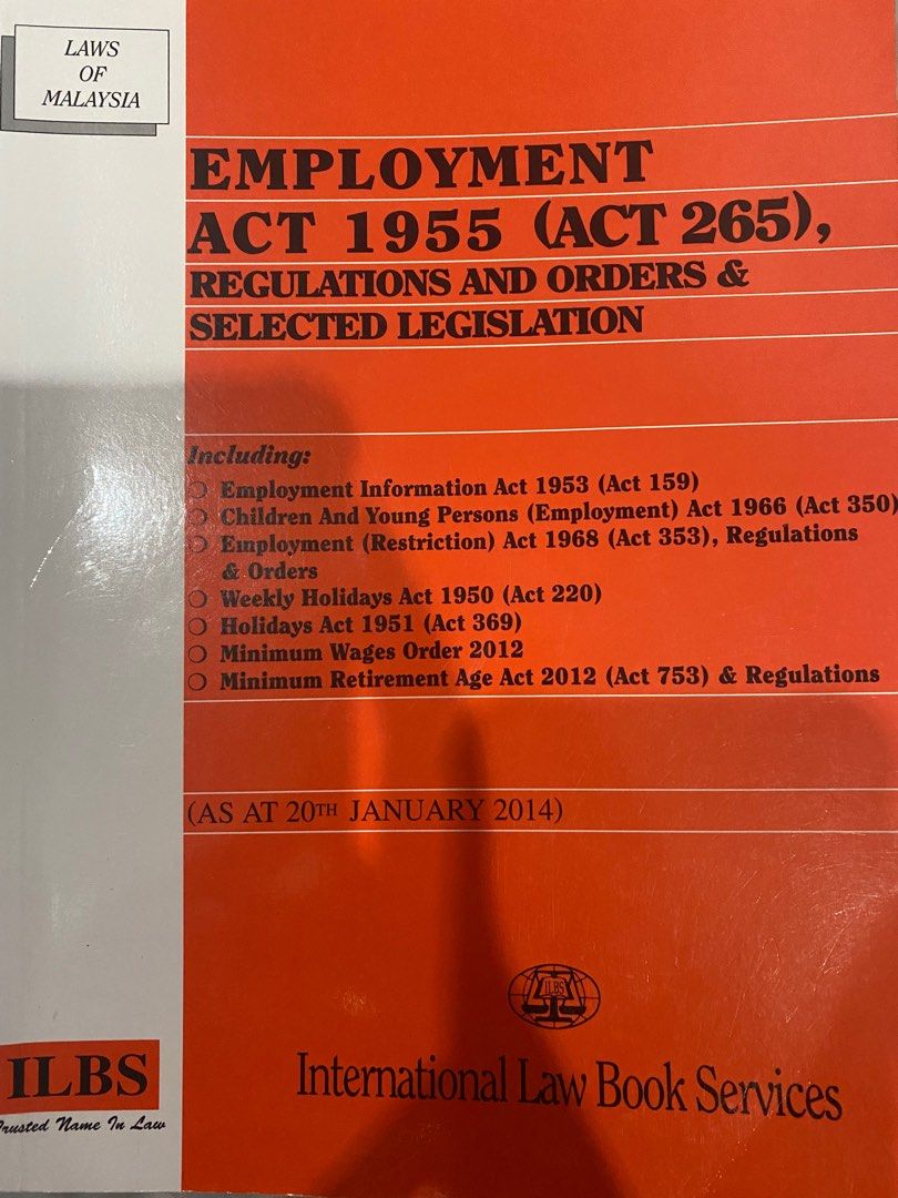 Employment Act 1955, Hobbies & Toys, Books & Magazines, Textbooks on