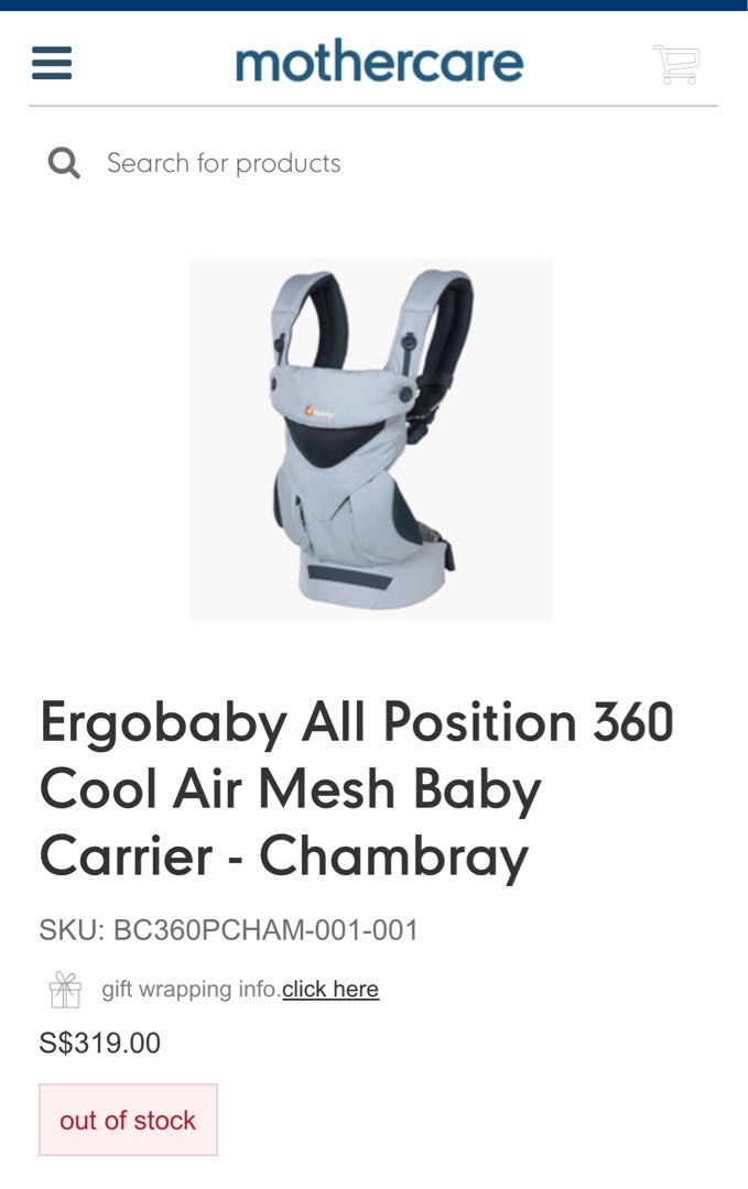 Ergo Carrier for 100sgd( original 319sgd), Babies & Kids, Going Out