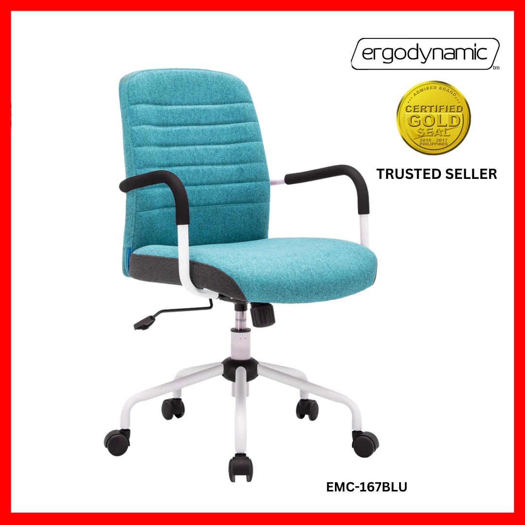 Ergodynamic EMC167 BLU Midback Chair, Office Furniture, Computer Chair