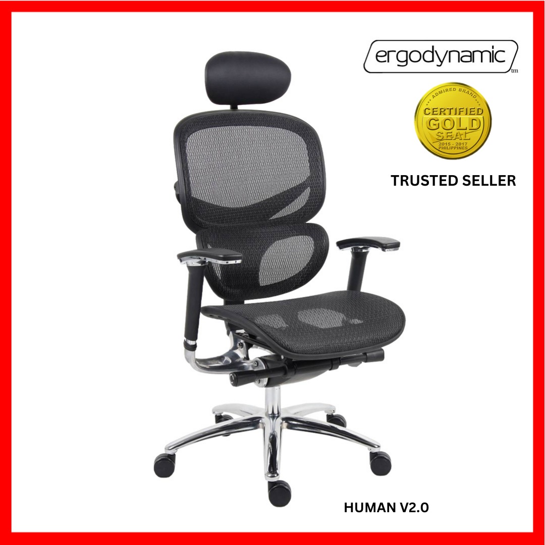 Ergodynamic HUMAN V2.0 Heavy Duty Mesh Office Chairs, Office Furniture