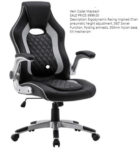 Ergodynamic MAYBACH Racing Inspired Chair, Gaming chair, Office ...