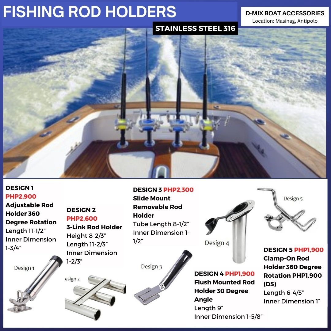 Fishing Rod Holders for Boats (Stainless Steel 316) on Carousell