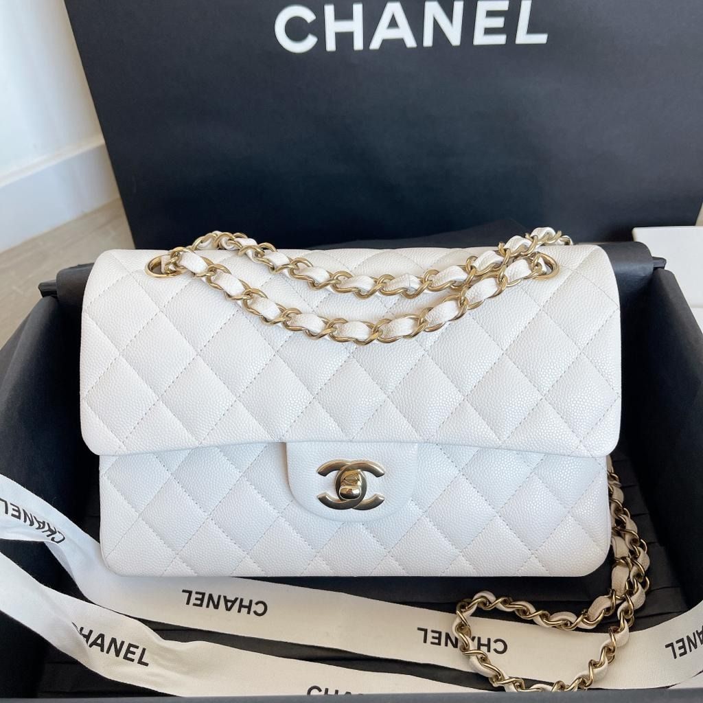 Rare CHANEL Classic Double Flap Caviar Bag Small – Vintylux