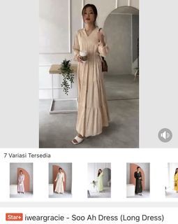gamis cream long dress iweargracie