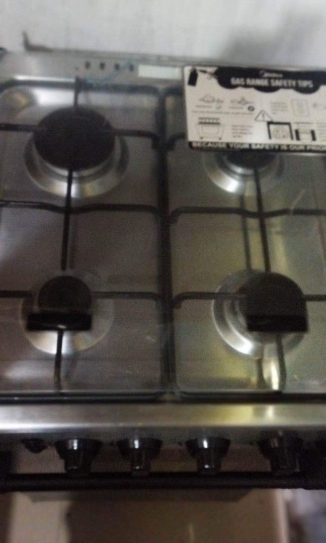 Gas range midea brand, Furniture & Home Living, Kitchenware & Tableware