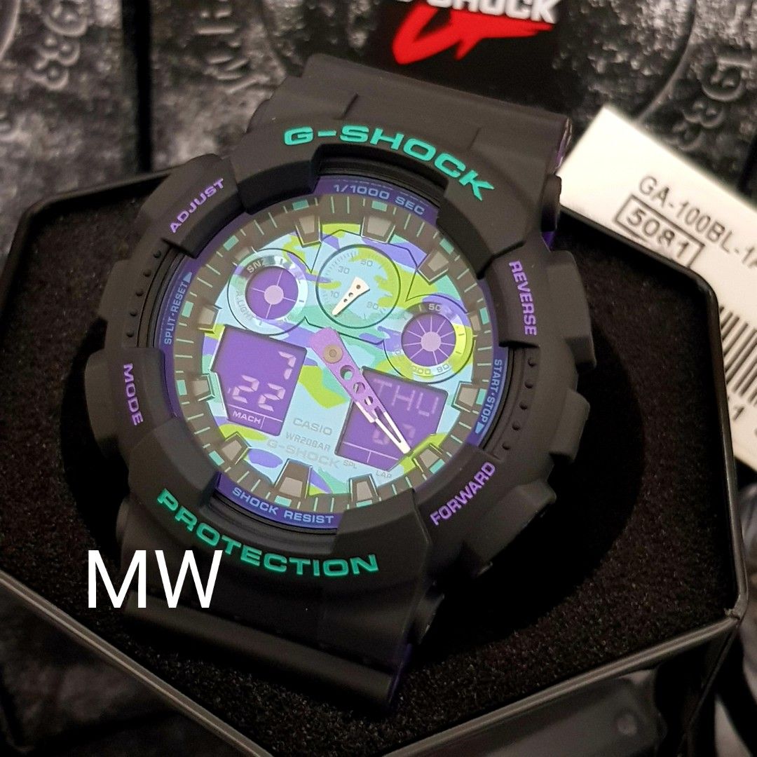 G shock ga 100 neon hot sale