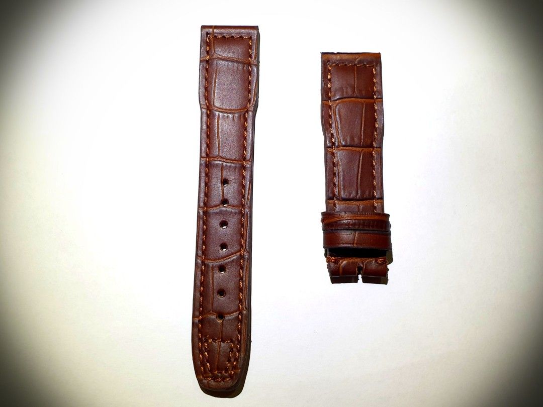 Genuine Leather IWC replacement straps, Men's Fashion, Watches