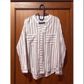 Grey Stripes Top