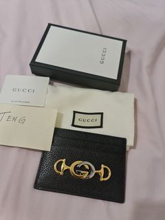 Gucci original sima card case business card holder GG logo plate leather,  Luxury, Accessories on Carousell
