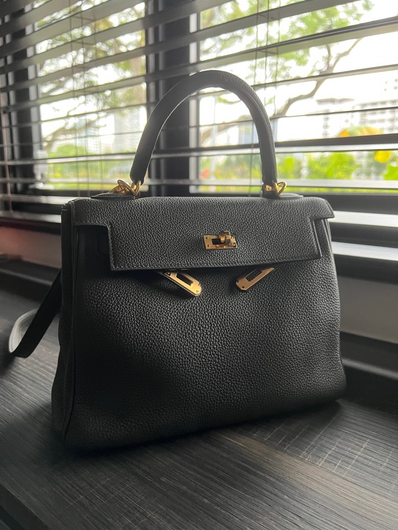 Hermes Kelly Depeches 25 Vert de Gris Togo Phw hardware - The