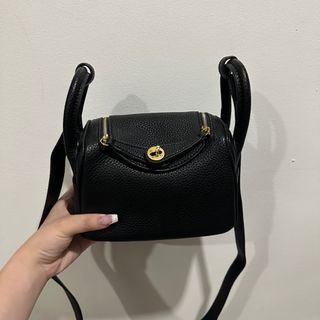 Hermes Mini Lindy , Vert Amande Togo with gold hardware, authentic, 名牌,  手袋及銀包- Carousell