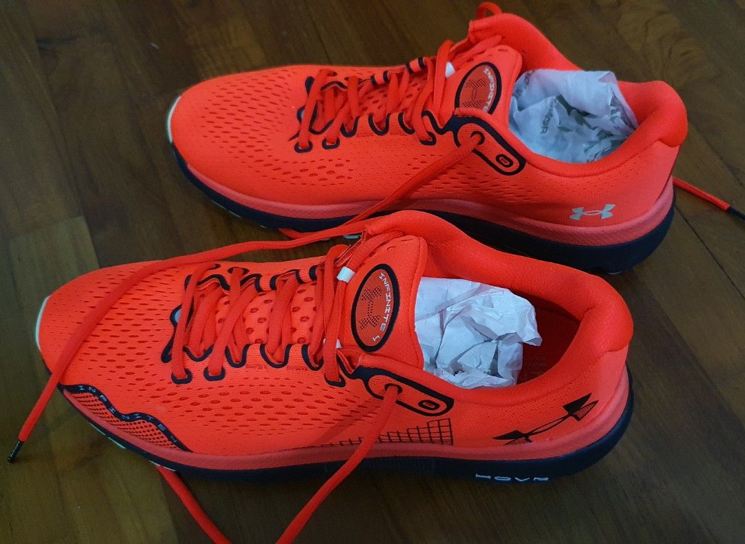 Red and grey clearance under armour shoes